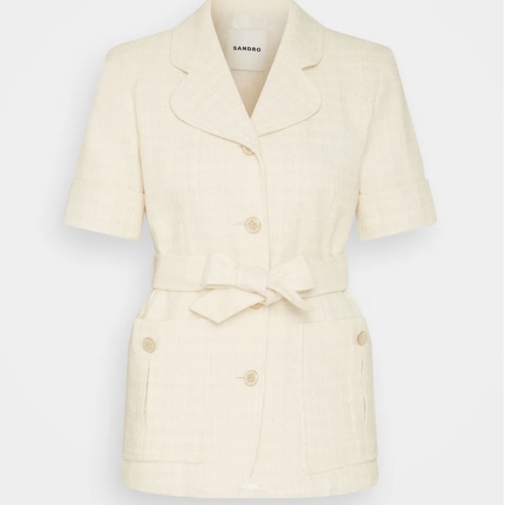 Sandro Truman Belted Jacket Size 34